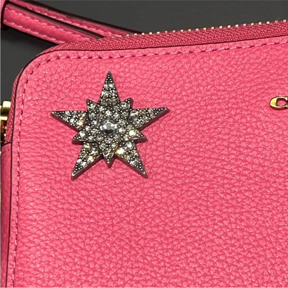 Coach Kira Crossbody wristlet 88484 Pink Double Zip Star Applique - Picture 6 of 14